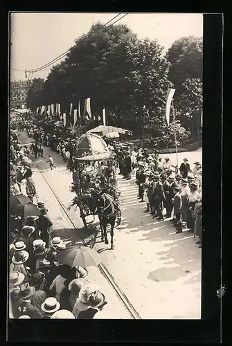 AK Montreux, Fête des Narcisses, Pferdekutsche