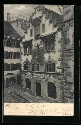 AK Zug, Ansicht vom Gasthaus Rathauskeller