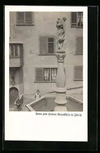 AK Zürich, Haus zum hinteren Grundstein, Neustadtgasse 5