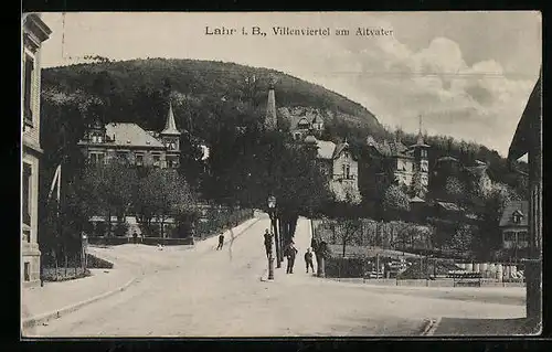 AK Lahr i. B., Villenviertel am Altvater