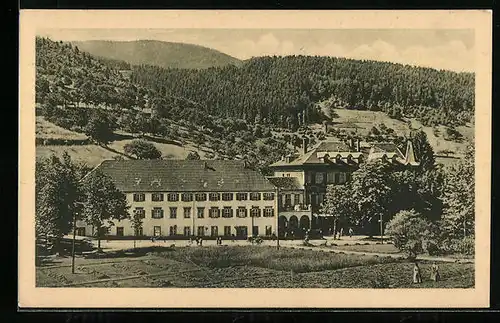 AK Bad Freyersbach, Lehrerheim mit Umgebung aus der Vogelschau