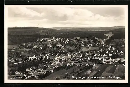 AK Aach im Hegau, Fliegeraufnahme des Ortes