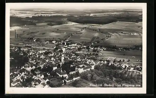 AK Messkirch /Baden, Gesamtansicht, Fliegeraufnahme