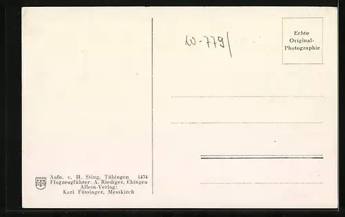 AK Messkirch /Baden, Gesamtansicht, Fliegeraufnahme