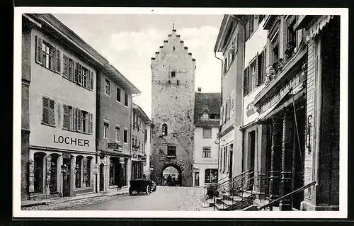 AK Markdorf, Kirchstrasse mit Kirche