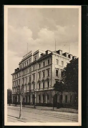 AK Augsburg, Hotel Drei Kronen von Josef Baur