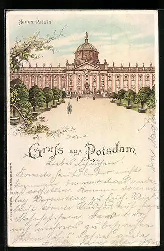 Lithographie Potsdam, Neues Palais