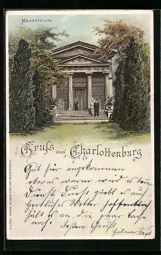 Lithographie Berlin-Charlottenburg, Am Mausoleum