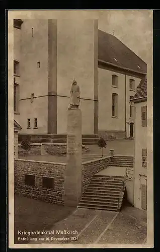 AK Messkirch, Enthüllung des Kriegerdenkmals am 16.12.1934