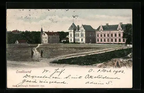 AK Oxelösund, Ortsansicht mit Gebäuden