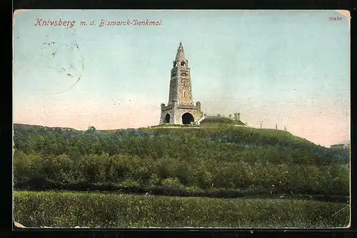 AK Knivsberg, Blick zum Bismarck-Denkmal