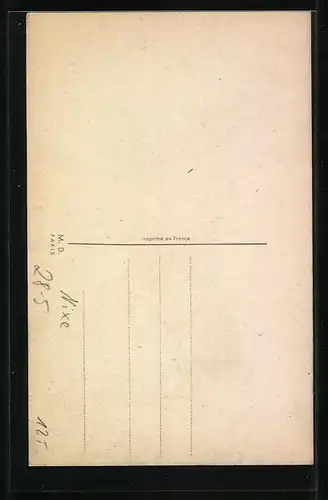 AK Matrose mit Nixe auf einem Felsen