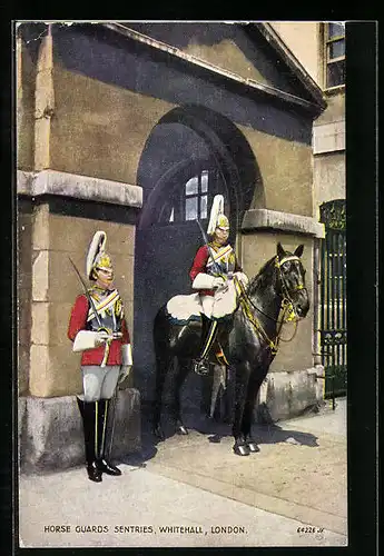 Künstler-AK London, Horse Guards Sentries at Whitehall