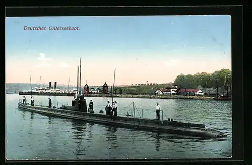 AK Deutsches Unterseeboot, Backbordseite
