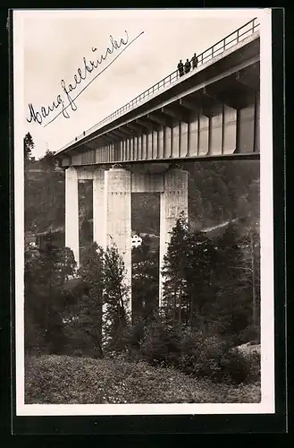 AK Weyarn, Mangfallbrücke der Reichsautobahn