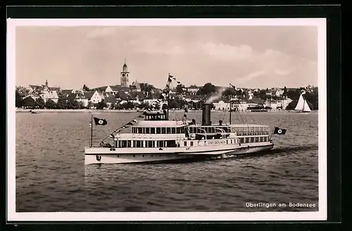 AK Überlingen am Bodensee, Dampfer Stadt Überlingen, 