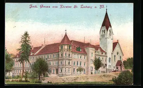 AK St. Ludwig a. M., Das Kloster, Gebäudeansicht