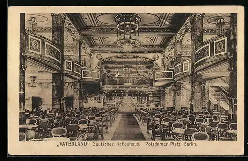 AK Berlin, Kaffeehaus Haus Vaterland am Potsdamer Platz, Innenansicht
