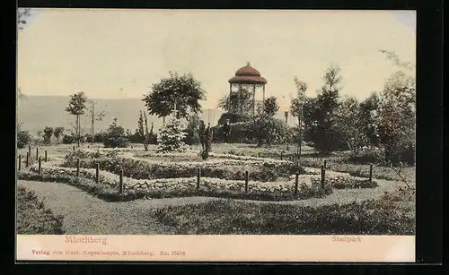 AK Münchberg, Parkanlagen mit Pavillon