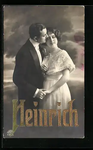 Foto-AK R & K / L Nr. 5383/3: Mann und Frau halten Hände, Heinrich