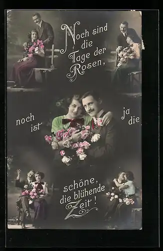 Foto-AK Photochemie Berlin Nr. 1009: Paar in den Tagen der Rosen