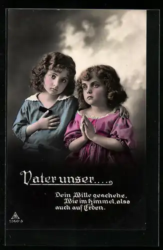 Foto-AK Photochemie Berlin Nr. 5560-3: Vater unser..., betende Kinder