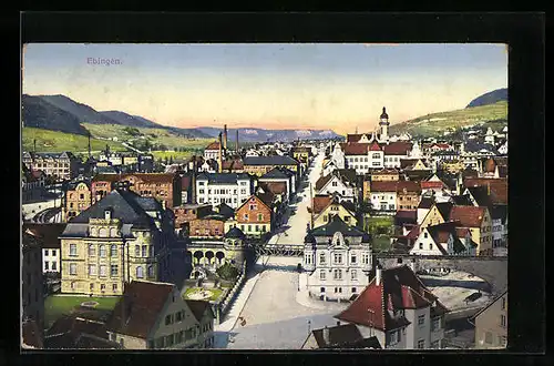 AK Ebingen, Teilansicht aus der Vogelschau