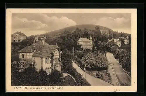 AK Lahr /Baden, Villenviertel am Altvater