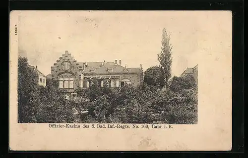 AK Lahr i. B., Offizier-Kasino des 8. Bad. Inf.-Regts. No. 169