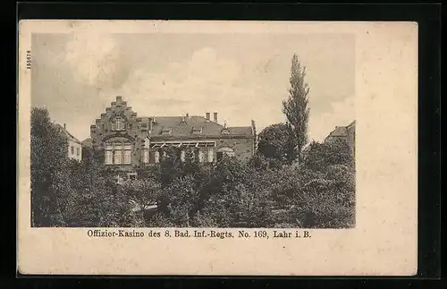 AK Lahr i. B., Offizier-Kasino des 8. Bad. Inf.-Regts. No. 169