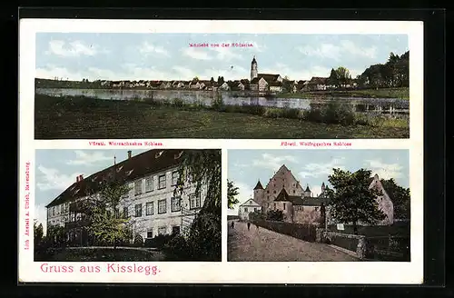 AK Kisslegg, Ansicht von der Südseite, Fürstl. Wolfeggsches Schloss