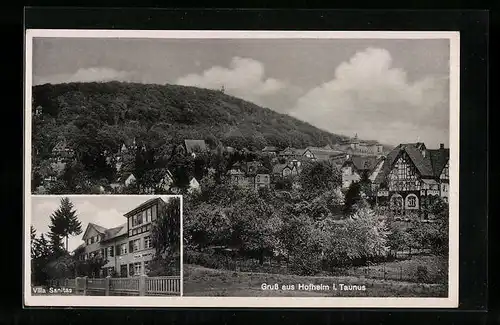 AK Hofheim i. T., Teilansicht, Villa Sanitas