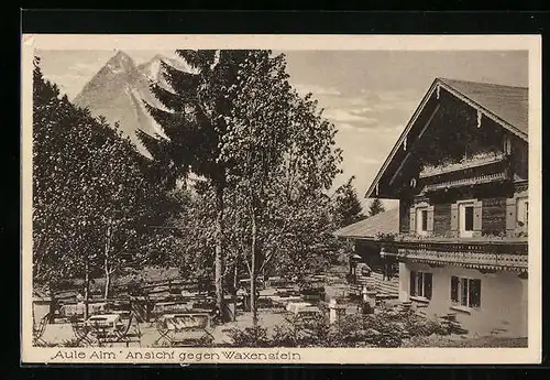 AK Garmisch, Gasthaus Aule Alm, Waxenstein