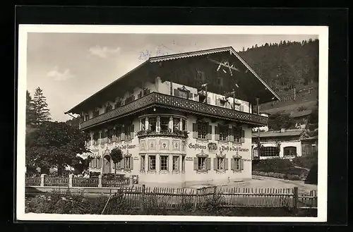 AK Wallgau, Gasthaus z. Post