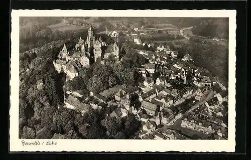 AK Braunfels /Lahn, Ortsansicht vom Flugzeug aus