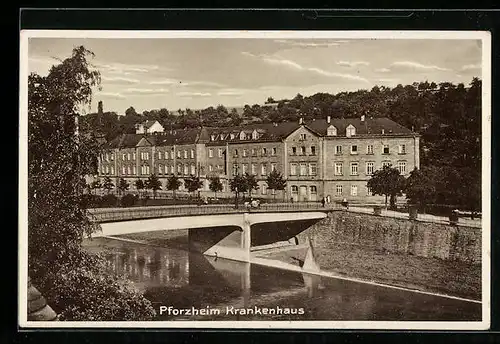 AK Pforzheim, Krankenhaus und Brücke