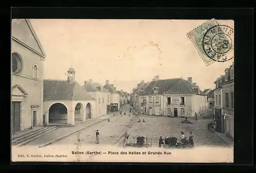AK Ballon, Place des Halles et Grande Rue