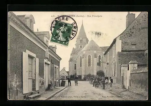 AK Mareil-s /-Loir, Rue Principale