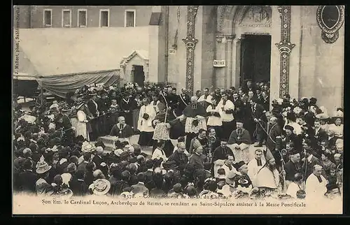 AK Vion, Couronnement de N. -D. du Chene, Son Em. le Cardinal Lucon