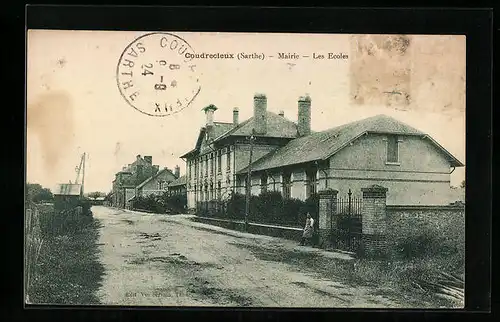 AK Coudrecieux, Mairie, Les Ecoles