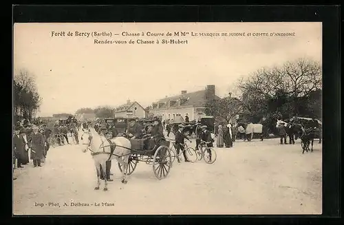 AK Forét de Bercy, Le Marquis de Juigne et Comte D`Andigne, Rendez-vous de Chasse à St-Hubert