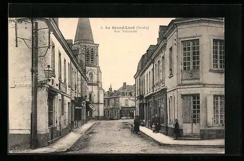 AK Le Grand-Lucé, Rue Nationale