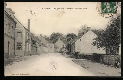 AK Le Grand-Lucé, Route de Saint-Vincent