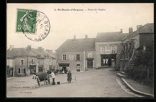 AK St-Denis-d`Orques, Place de l`Eglise