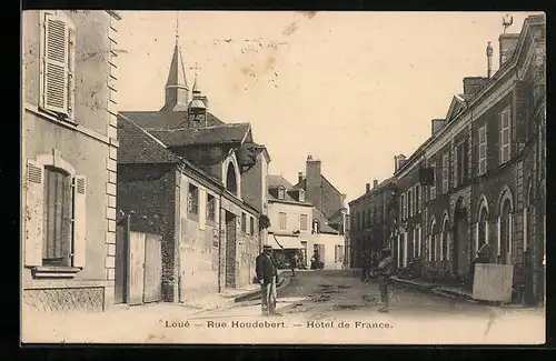 AK Loué, Rue Houdebert, Hotel de France