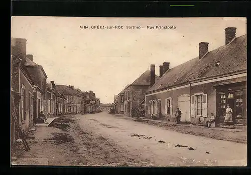 AK Gréez-sur-Roc, Rue Principale