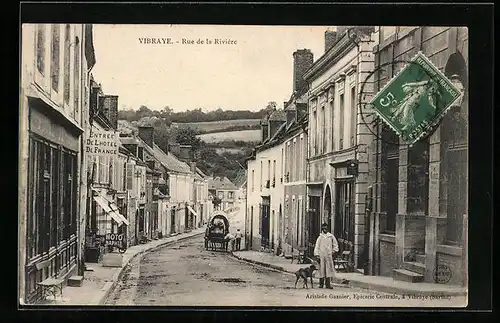 AK Vibraye, Rue de la Rivière