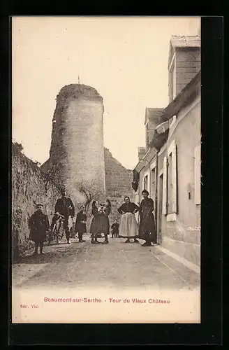 AK Beaumont-sur-Sarthe, Tour du Vieux Chateau