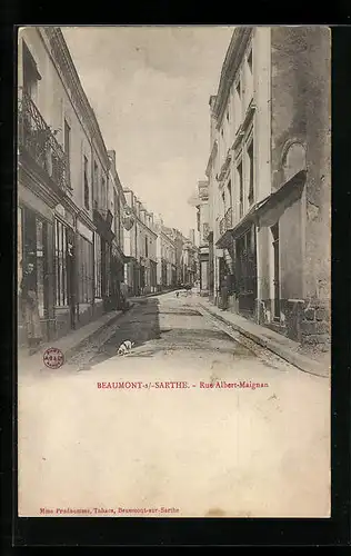 AK Beaumont-s /-Sarthe, Rue Albert-Maignan