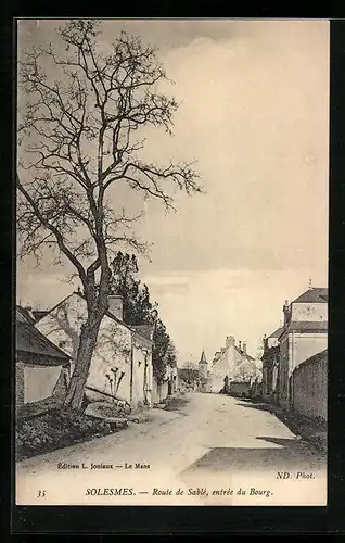 AK Solesmes, Route de Sablé, entrée du Bourg